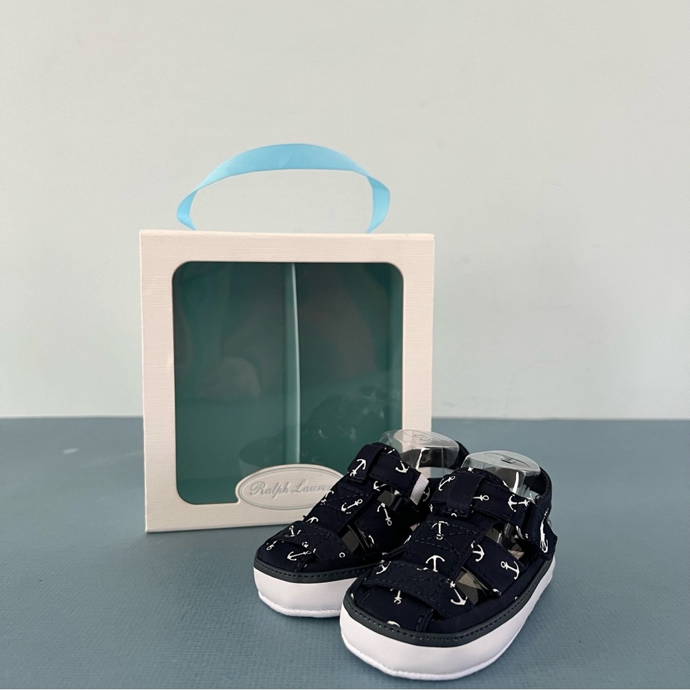 NWT Ralph‎ Lauren Sander Anchor Fisherman II Baby Sandals